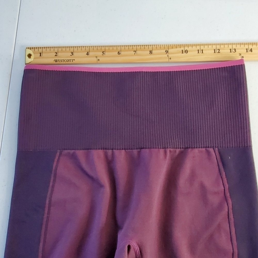 ThirdLove Flex Seamless Compression Leggings Size L Power Purple Exercise Tights - Picture 10 of 13